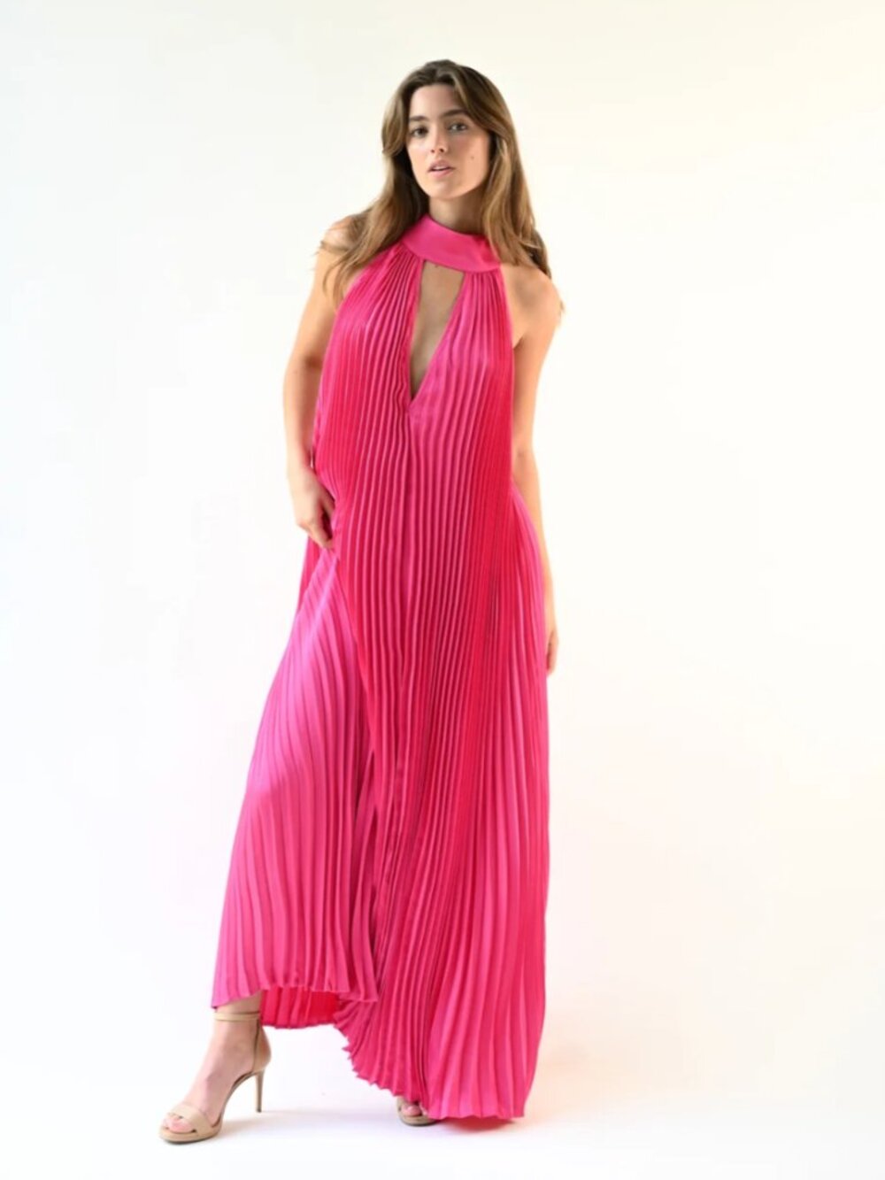 Yellow The Label, Valley Pleated Dress, M/L